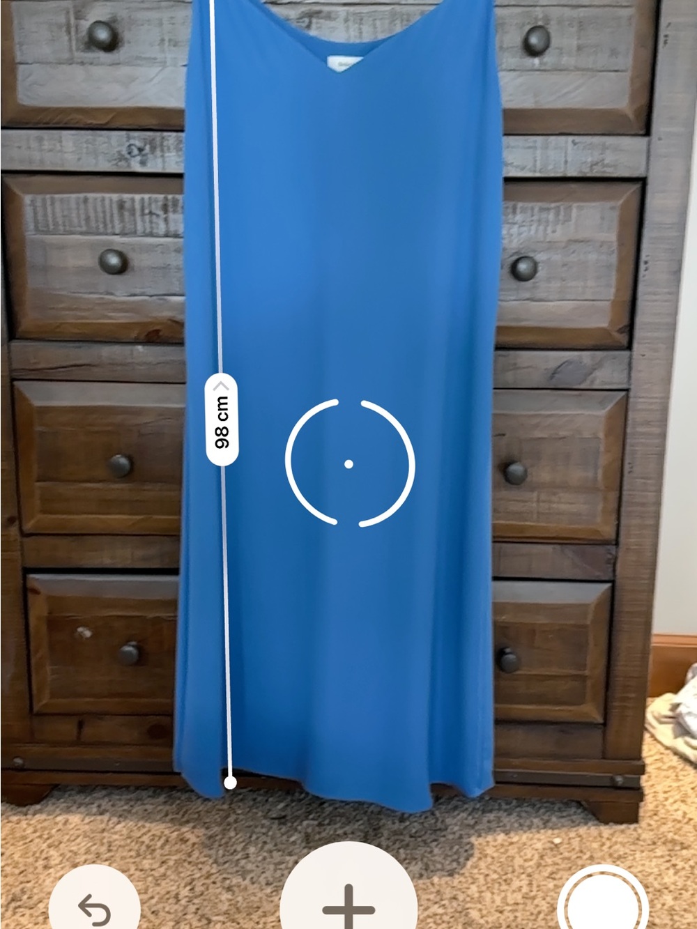 Babaton Blue Slip Dress with adjustable straps - Picture 2 of 10